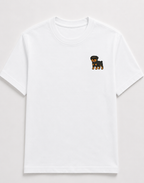 Rottweiler Embroidered Tee worn by a model, front view